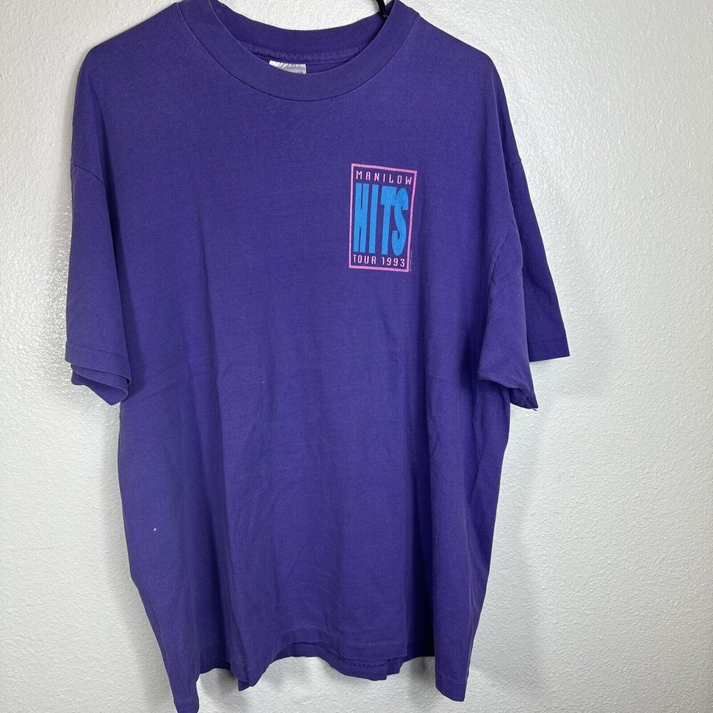 Vintage Original Single Stitch Mens XL Purple, Barry Manilow 1993 Tour T-Shirt